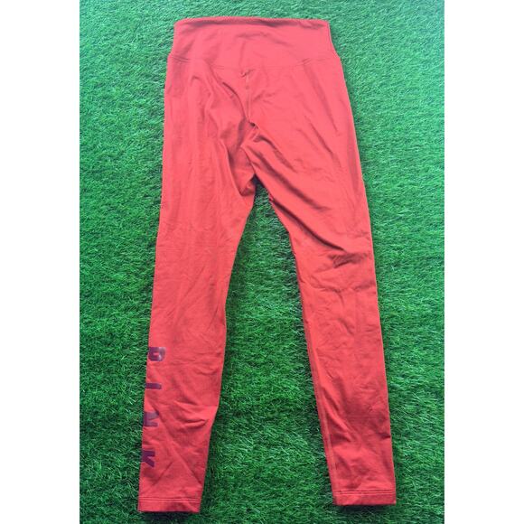 PINK Victoria’s Secret Cozy Leggings S Red High Rise Logo Print Lounge Pants - Picture 4 of 10